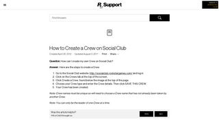 How to Create a Crew on Social Club - Rockstar Games Customer ...