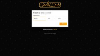 Create a new account - Rockstar Games Social Club