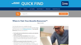 When to Visit Your Benefits Resources™ – Rockwell Automation