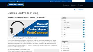 Rockwell Automation Product Support - TechConnect - Buckles-Smith