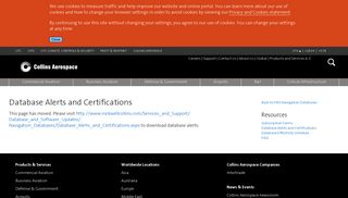 Database Alerts and Certifications - Rockwell Collins
