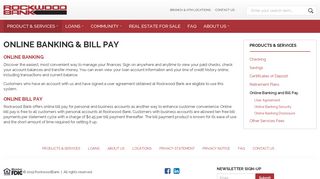 Online Banking and Bill Pay | Rockwood Bank