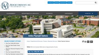 Online Payment Options - City of Rocky Mount