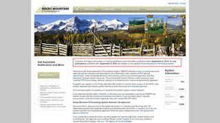 Rocky Mountain e-Purchasing System: Local Government ...