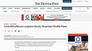 UnitedHealthcare acquires Rocky Mountain Health Plans – The ...
