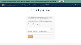 Agent Registration | Rocky Mountaineer
