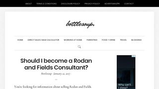Should I become a Rodan and Fields Consultant? | BOTTLESOUP