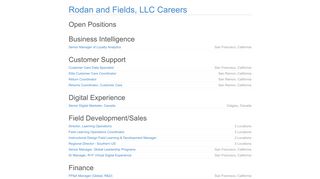 Rodan and Fields, LLC Careers - Jobvite