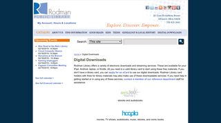 Digital Downloads | Rodman Public Library