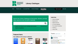 Library Catalogue - Catalogue Home