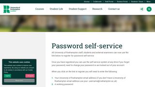Password self-service - University of Roehampton