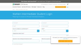 Wahlen Intermediate Student Login | Roger CPA Review