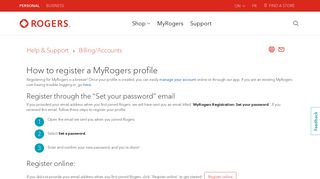 How to register a MyRogers profile | Rogers - Rogers