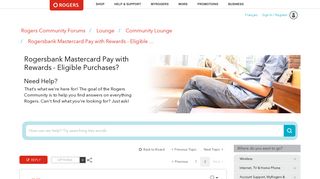 Rogersbank Mastercard Pay with Rewards - Eligible ... - Page 2 ...