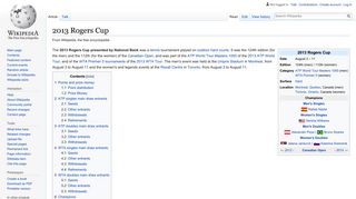 2013 Rogers Cup - Wikipedia
