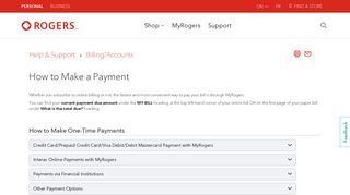 How to Make a Payment - Rogers