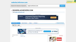 rogers.achievers.com at WI. High Five! - Login - Website Informer