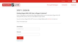 Sign In - Rogers NHL GameCentre LIVE