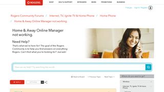 Home & Away Online Manager not working. - Rogers Community