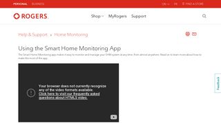 Using the Smart Home Monitoring App - Rogers