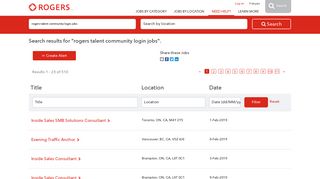 Rogers Talent Community Login Jobs - Rogers Communications Jobs
