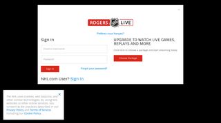 Rogers NHL LIVE™ User? Sign in here - NHL.com