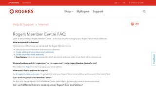 Rogers Member Centre FAQ - Rogers