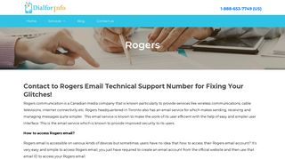 Rogers Email Technical Support 1-888-653-7749 Phone Number