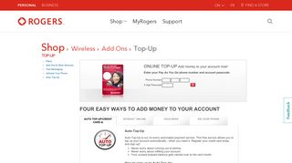 Pay As You Go Top-Up - Rogers