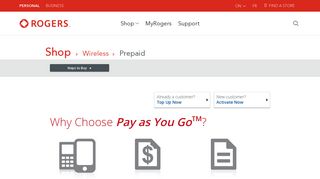 Pay As You Go, Prepaid Cell Phones and Packages - Rogers Wireless