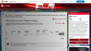 PSA: Rogers is charging $19.99 for Spotify Premium, which is ...