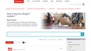Solved: How to log into a Rogers' modem? - Rogers Community