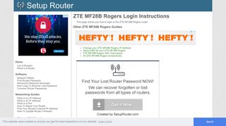 How to Login to the ZTE MF28B Rogers - SetupRouter