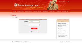 Login - Rohini Marriage Lines