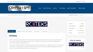 Roiteks Broker Review - Cryptoispy