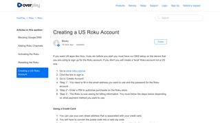 Creating a US Roku Account – OverPlay