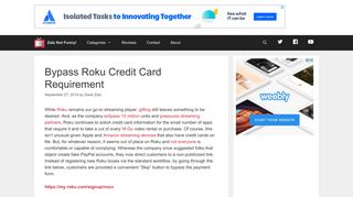 Bypass Roku Credit Card Requirement – Zatz Not Funny!
