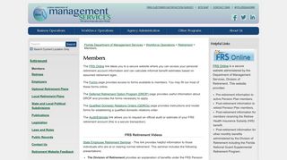 Members / Retirement / Workforce Operations / Florida Department of ...