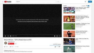 Return Winners - TOP 5 | Roland Garros 2018 - YouTube