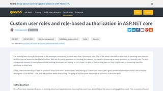 Custom user roles and role-based authorization in ASP.NET core ...
