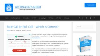 Role Call or Roll Call – Which is Correct? - Writing Explained