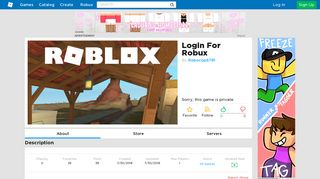 Login For Robux - Roblox