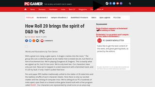 How Roll 20 brings the spirit of D&D to PC | PC Gamer