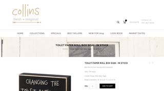 Collins Painting & Design - Toilet Paper Roll Box Sign