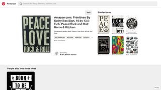 Amazon.com: Peace Love Rock & Roll Box Sign: Home & Kitchen ...
