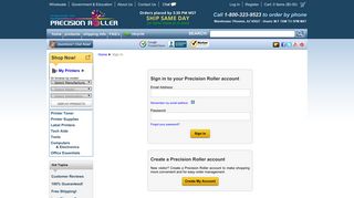 Sign in to Your Account | Precision Roller