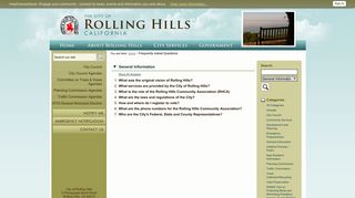 General Information - Rolling Hills, CA - Official Website