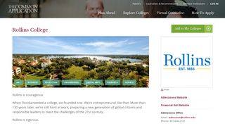 Rollins College | The Common Application