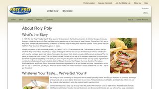 About Us - Roly Poly Sandwiches, Soups, Salads, Catering