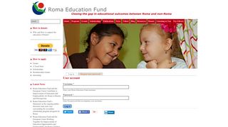 User account | Roma Education Fund